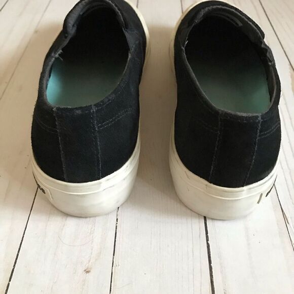 SeaVees Baja Platform Size 8.5 slip on black suede shoes comfortable - Picture 4 of 6